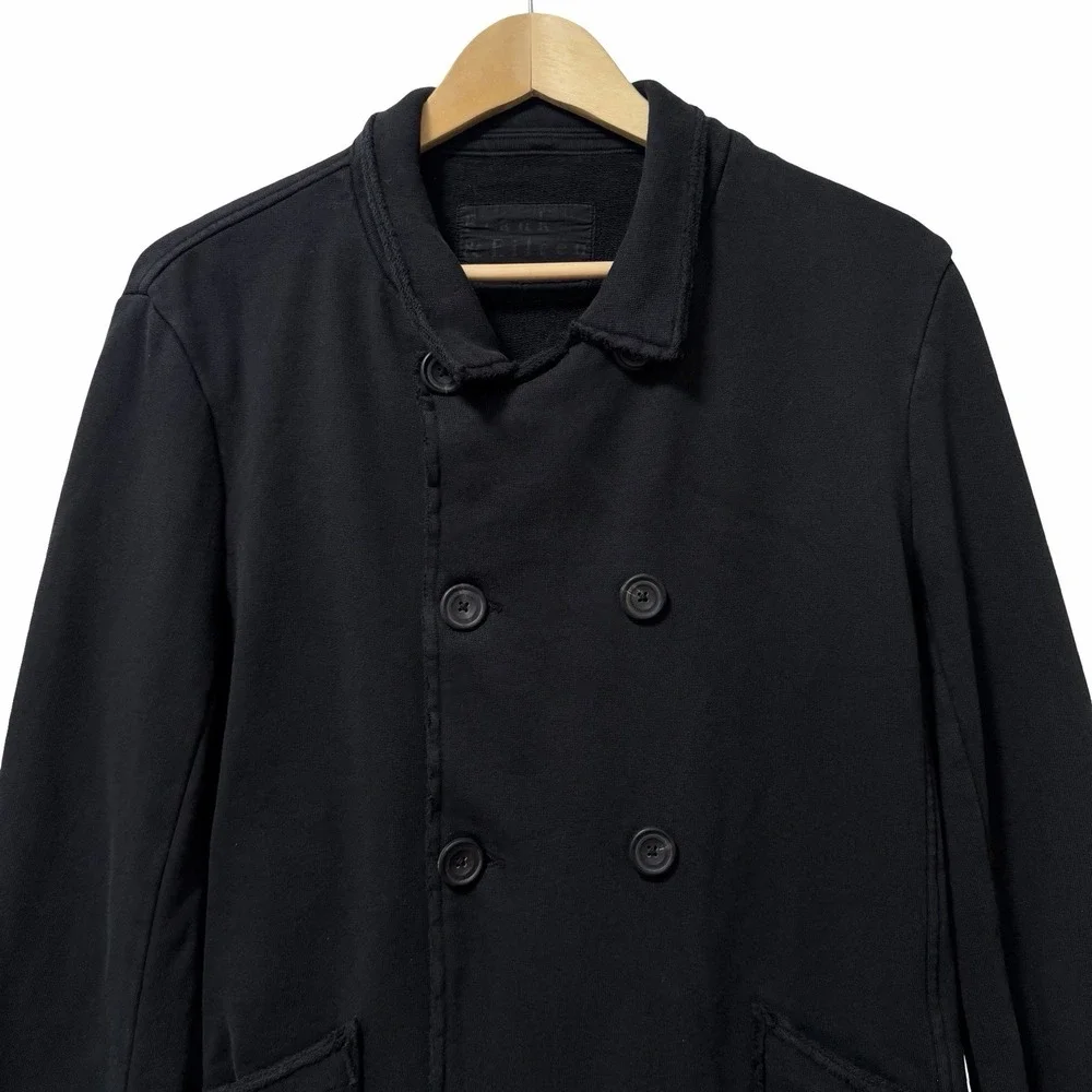 Frank & Eileen Womens Belfast Triple Fleece Peacoat Size M Black Double Breasted